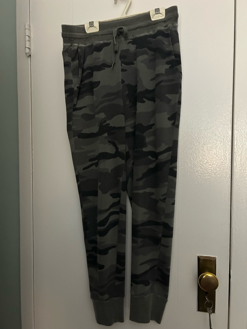 Splendid Camo Jogger Pants in Green & Black